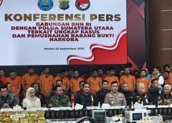 BNN dan Polisi Amankan 1,7 Ton Narkotika dalam Operasi Besar di Sumatra Utara
