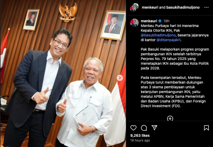 Menkeu Purbaya Dukung IKN Jadi Ibu Kota Politik, Siapkan Tiga Skema Pembiayaan