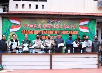 Pencegahan Narkotika: Polres Inhil Musnahkan 19 KG Sabu, Ungkap Penangkapan di Perairan Sungai Gangsal