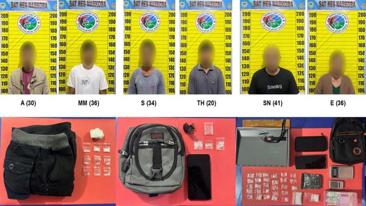 Operasi Kilat Polsek Toba: 6 Pelaku Narkotika Ditangkap di Tiga Lokasi Berbeda